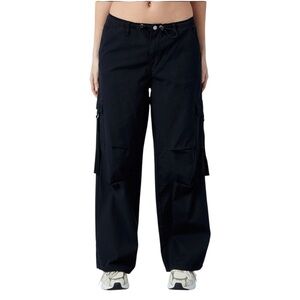 PacSun Black Toggle Baggy Cargo Pants Size small
